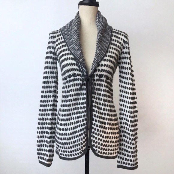 Calvin Klein Sweaters - Calvin Klein Gray White Cozy Open Cardigan Sweater